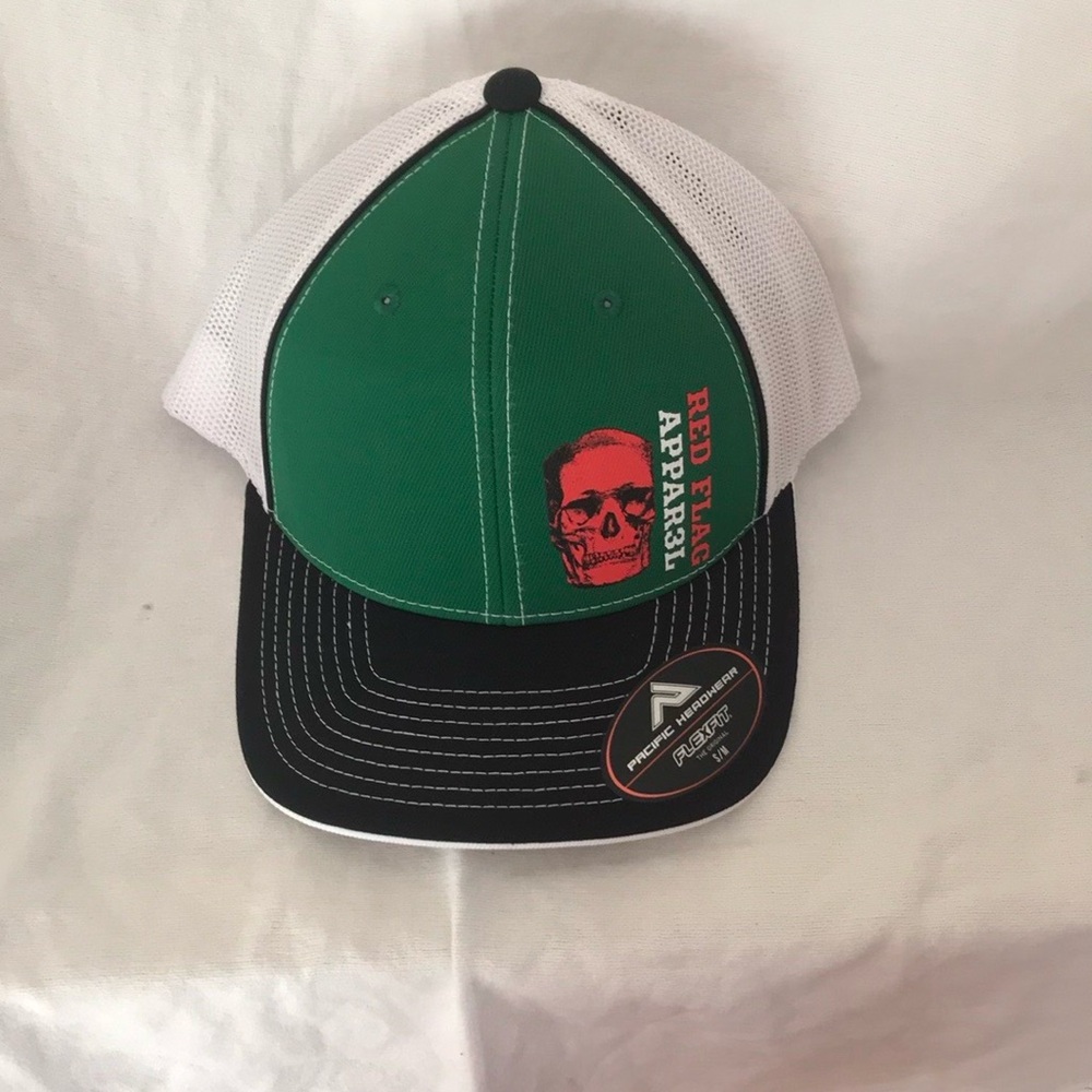 Green and White Hat